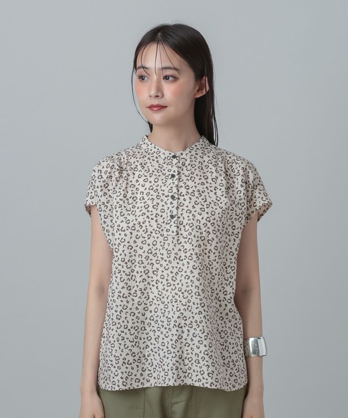 GLOBAL WORK（グローバルワーク）の「MATINEE LINE/ラミーフレンチSLシャツ/678456（シャツ/ブラウス・レディース・ブラック/レオパード/ベージュ・LARGE/MEDIUM）」の15枚目の写真