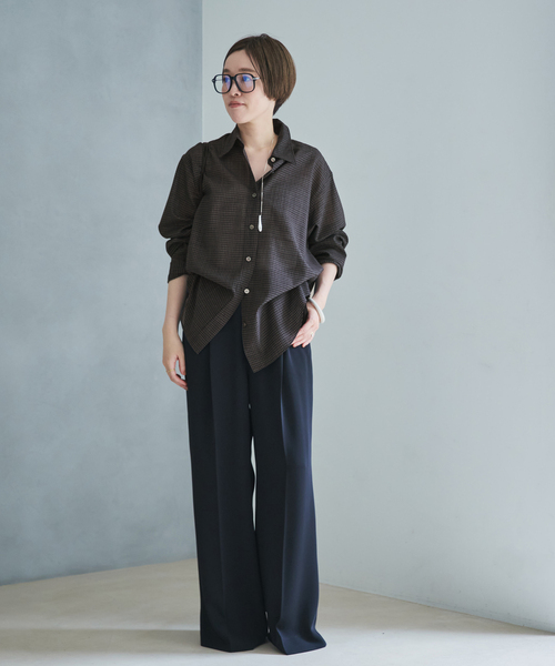 plage(プラージュ)の「《追加》les Tendre easy care スラックス 2(スラックス・レディース・ベージュ/ブラック・38/36/34)」の21枚目の写真