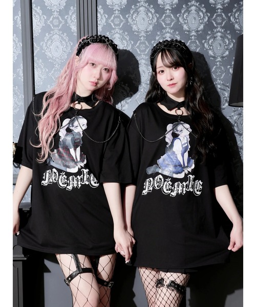 NOEMIE(ノエミー)の「ロンリードール襟付きTシャツ(Tシャツ/カットソー・レディース・レッド/ブルー・M)」の3枚目の写真