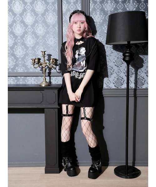 NOEMIE(ノエミー)の「ロンリードール襟付きTシャツ(Tシャツ/カットソー・レディース・レッド/ブルー・M)」の6枚目の写真