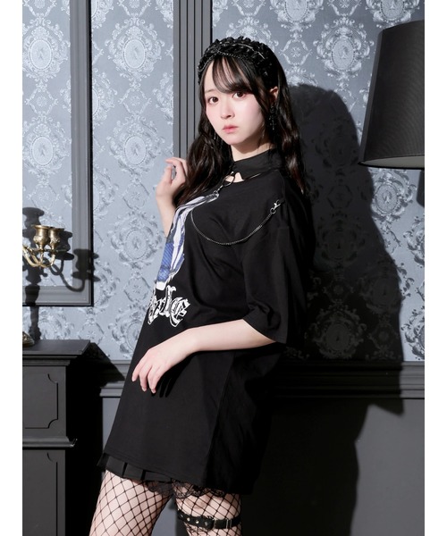 NOEMIE(ノエミー)の「ロンリードール襟付きTシャツ(Tシャツ/カットソー・レディース・レッド/ブルー・M)」の7枚目の写真