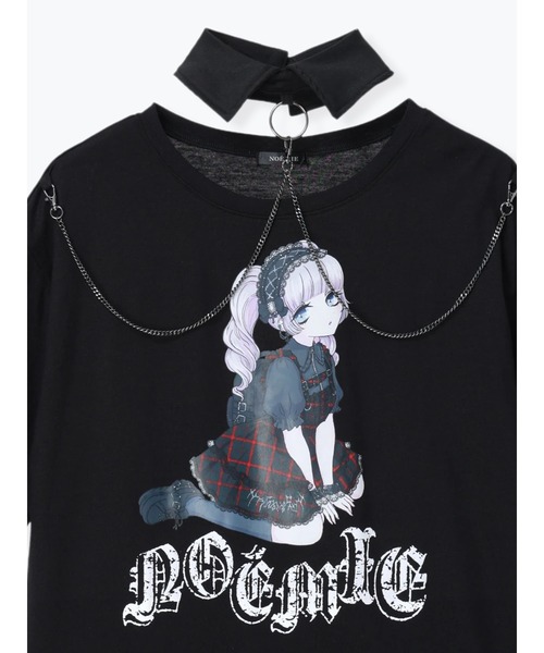 NOEMIE(ノエミー)の「ロンリードール襟付きTシャツ(Tシャツ/カットソー・レディース・レッド/ブルー・M)」の13枚目の写真