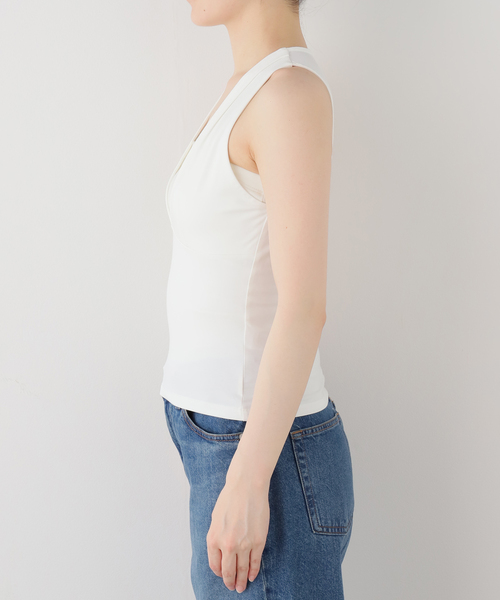 EDIT. FOR LULU(エディットフォールル)の「【ESTHE/エステ】Plunge V neck Top(Tシャツ/カットソー・レディース・ホワイト・FREE)」の9枚目の写真