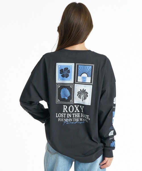 ROXY（ロキシー）の「ROXY/ロキシー ヴィンテージライクロンT RLT264005（Tシャツ/カットソー・レディース・ブラック/ヘザーグレー/キナリ・M/L）」の2枚目の写真