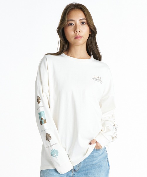 ROXY（ロキシー）の「ROXY/ロキシー ヴィンテージライクロンT RLT264005（Tシャツ/カットソー・レディース・ブラック/ヘザーグレー/キナリ・M/L）」の4枚目の写真