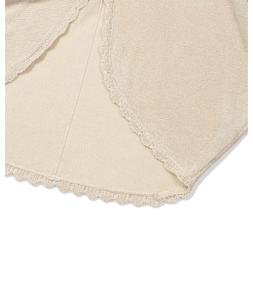 Yuje(ユジェ)の「SHEER KNOT CARDIGAN (3color)(カーディガン/ボレロ・レディース・ホワイト/ブラック/ベージュ・FREE)」の11枚目の写真