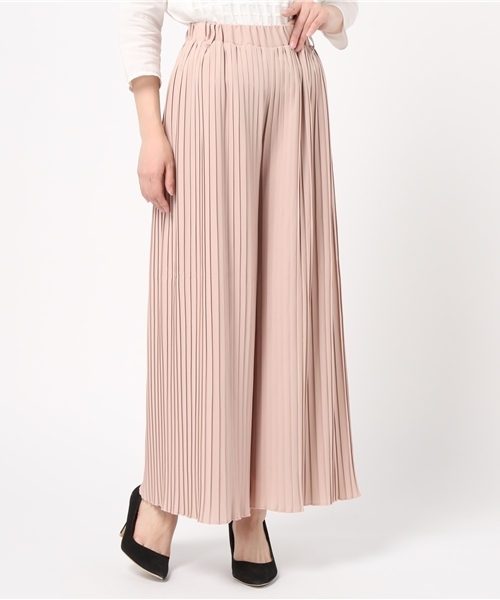 Chico（チコ）の「【who's who Chico】プリーツワイドパンツ（その他パンツ・レディース・オフホワイト/ピンクベージュ/グレー・FREE）」の3枚目の写真