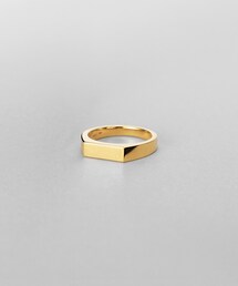 シルバー レクタングルシグネットピンキーリングGP