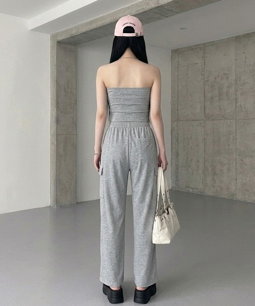 non-hedge（ノンヘッジ）の「ベアトップワイドパンツセットアップ（セットアップ・レディース・オートミール/グレー/ブラック・FREE）」の19枚目の写真