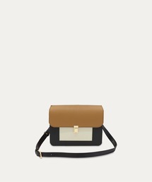 Leather Tuck Lock Mini Flap Bag
