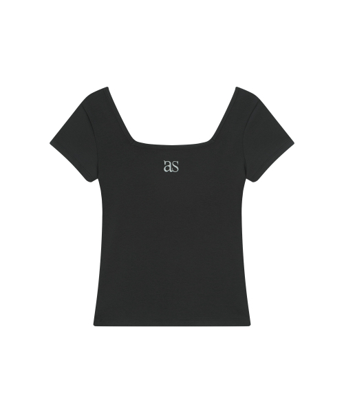 ASON(アズオン)の「SQUARE LINE TEE / CHARCOAL(Tシャツ/カットソー・レディース・その他・FREE)」の2枚目の写真