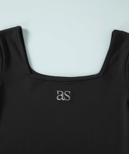 ASON(アズオン)の「SQUARE LINE TEE / CHARCOAL(Tシャツ/カットソー・レディース・その他・FREE)」の4枚目の写真