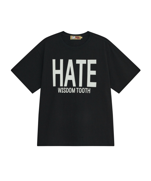 LOSERS CLUB(ルーザーズクラブ)の「HATE WISDOM TOOTH ロゴ 半袖Tシャツ ブラック(Tシャツ/カットソー・レディース・その他・1(M)/2(L)/0)」の2枚目の写真