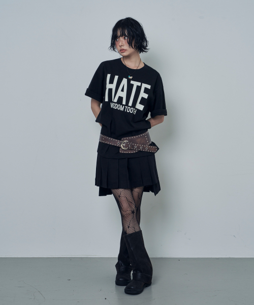 LOSERS CLUB(ルーザーズクラブ)の「HATE WISDOM TOOTH ロゴ 半袖Tシャツ ブラック(Tシャツ/カットソー・レディース・その他・1(M)/2(L)/0)」の7枚目の写真