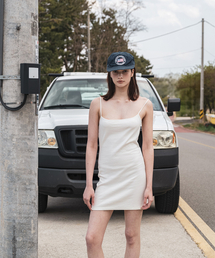 Eyelet Slim Mini Dress_Ivory