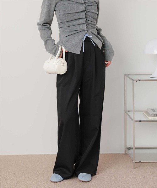 titivate(ティティベイト)の「ウエストレイヤードストレートパンツ(その他パンツ・レディース・ブラック/ベージュ/チャコール/ブラック系その他・M)」の22枚目の写真