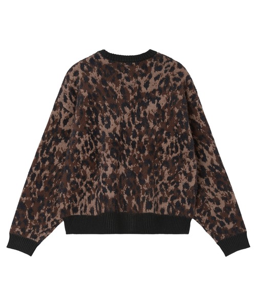 X-girl(エックスガール)の「LEOPARD SHAGGY KNIT CARDIGAN(カーディガン/ボレロ・レディース・ピンク/レオパード・ONE SIZE)」の13枚目の写真
