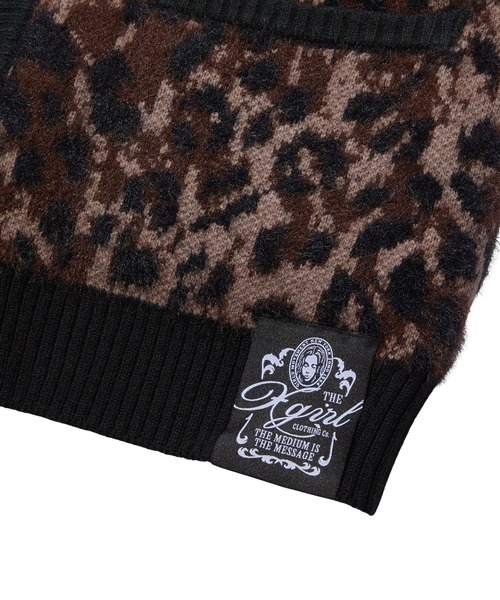 X-girl(エックスガール)の「LEOPARD SHAGGY KNIT CARDIGAN(カーディガン/ボレロ・レディース・ピンク/レオパード・ONE SIZE)」の17枚目の写真