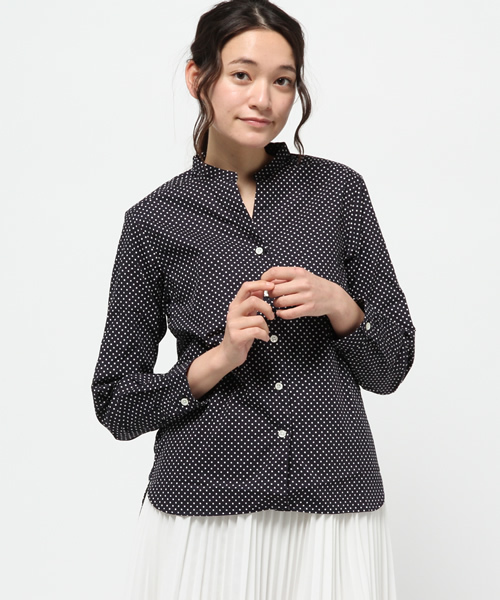 MYSELF ABAHOUSE（マイセルフアバハウス）の「ﾊﾞﾝﾄﾞｶﾗｰｼｬﾂ（シャツ/ブラウス・レディース・ネイビー/ブルー/ホワイト・SMALL/MEDIUM）」の16枚目の写真