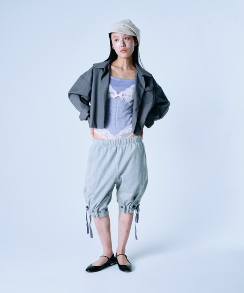 twins(nemne store)(ツインズ)の「2-Way Ribbon Half Pants(その他パンツ・レディース・Navy/グレー・SMALL/MEDIUM)」の1枚目の写真