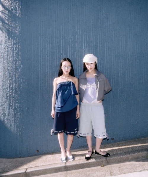 twins(nemne store)(ツインズ)の「2-Way Ribbon Half Pants(その他パンツ・レディース・Navy/グレー・SMALL/MEDIUM)」の14枚目の写真