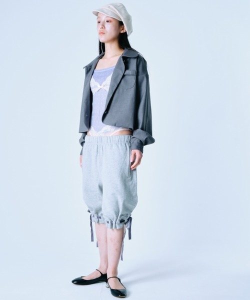 twins(nemne store)(ツインズ)の「2-Way Ribbon Half Pants(その他パンツ・レディース・Navy/グレー・SMALL/MEDIUM)」の6枚目の写真