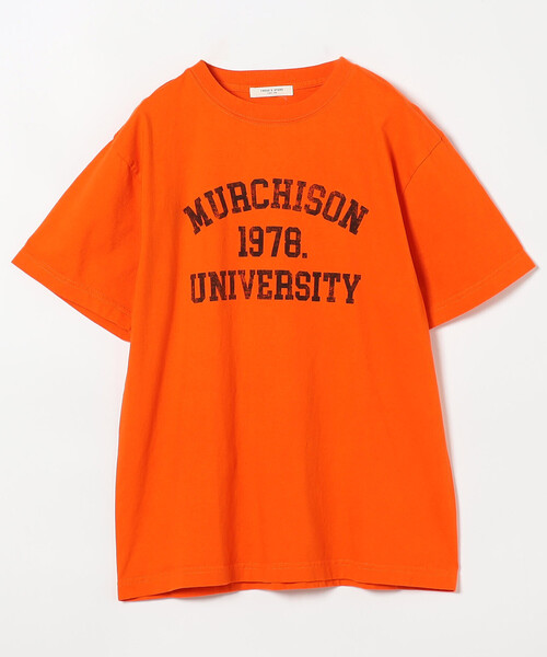 FREAK'S STORE(フリークスストア)の「vintage college logo TEE/ヴィンテージ カレッジロゴTシャツ(Tシャツ/カットソー・レディース・オフホワイト/オレンジ/イエロー・フリ-)」の3枚目の写真