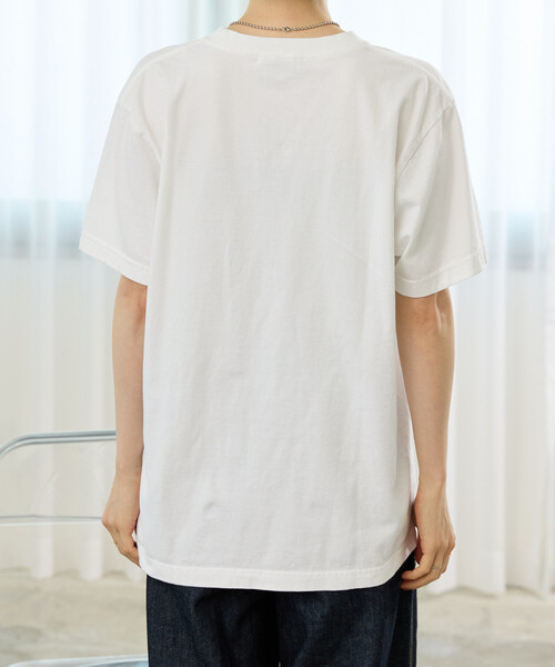 FREAK'S STORE(フリークスストア)の「vintage college logo TEE/ヴィンテージ カレッジロゴTシャツ(Tシャツ/カットソー・レディース・オフホワイト/オレンジ/イエロー・フリ-)」の11枚目の写真