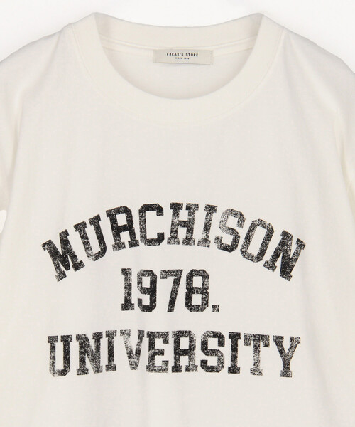 FREAK'S STORE(フリークスストア)の「vintage college logo TEE/ヴィンテージ カレッジロゴTシャツ(Tシャツ/カットソー・レディース・オフホワイト/オレンジ/イエロー・フリ-)」の14枚目の写真