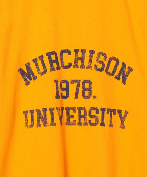 FREAK'S STORE(フリークスストア)の「vintage college logo TEE/ヴィンテージ カレッジロゴTシャツ(Tシャツ/カットソー・レディース・オフホワイト/オレンジ/イエロー・フリ-)」の20枚目の写真