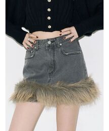 セール】MEDI INVERT SUSPENDER DENIM SKIRT（デニムスカート）｜Ameri