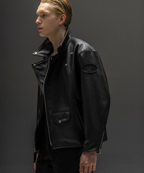 VANSON（ヴァンソン）の「＜VANSON × monkey time＞ダブル ライダース ジャケット（ライダースジャケット・メンズ・ブラック・L/M/S）」の2枚目の写真