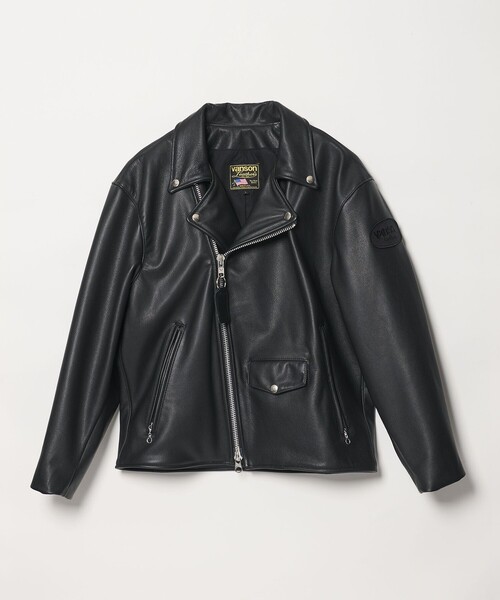 VANSON（ヴァンソン）の「＜VANSON × monkey time＞ダブル ライダース ジャケット（ライダースジャケット・メンズ・ブラック・L/M/S）」の6枚目の写真