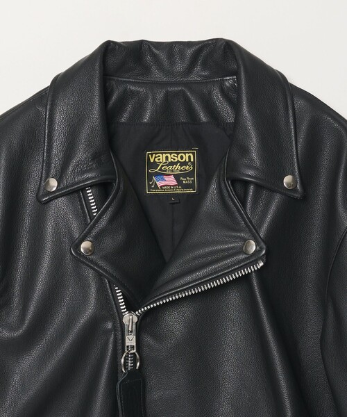 VANSON（ヴァンソン）の「＜VANSON × monkey time＞ダブル ライダース ジャケット（ライダースジャケット・メンズ・ブラック・L/M/S）」の8枚目の写真