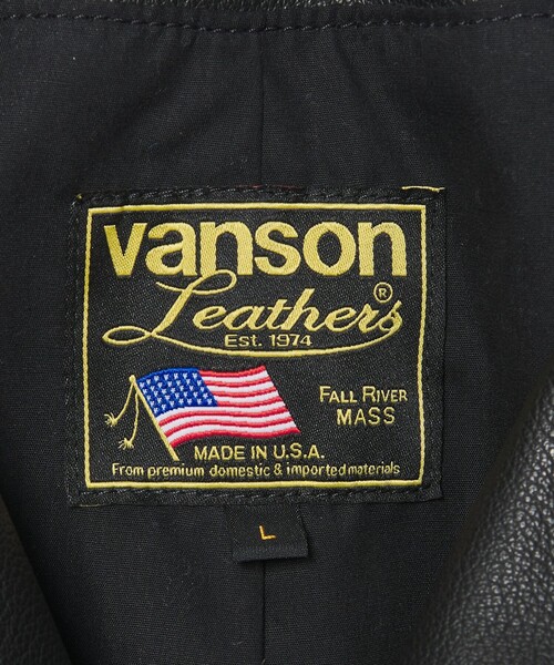 VANSON（ヴァンソン）の「＜VANSON × monkey time＞ダブル ライダース ジャケット（ライダースジャケット・メンズ・ブラック・L/M/S）」の18枚目の写真