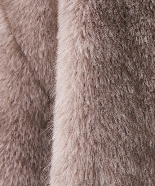 CHIC STYLE(シックスタイル)の「ノーカラーファージャケット<大きいサイズ有>シックスタイル(ノーカラージャケット・レディース・ブラウン系/グレー系・LL/5L/4L/3L/L/M)」の17枚目の写真
