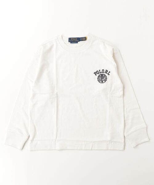 Polo Ralph Lauren 長袖カットソー ホワイト S ビッグ フィット コットン ロングスリーブ Tシャツ（Tシャツ
