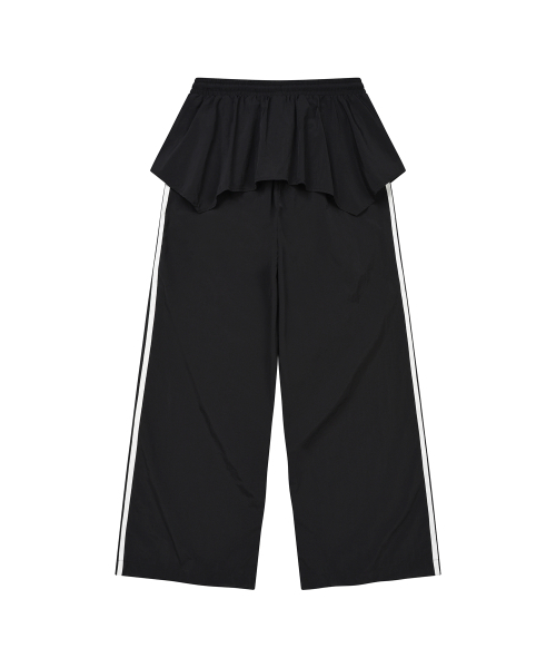 LMR(エルエムアール)の「レイヤードトラックナイロンスカートパンツBLACK(その他パンツ・レディース・ブラック・SMALL/MEDIUM)」の3枚目の写真