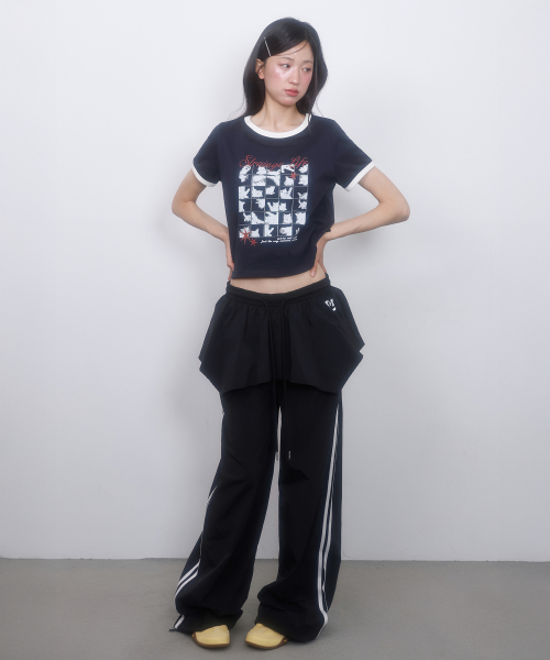 LMR(エルエムアール)の「レイヤードトラックナイロンスカートパンツBLACK(その他パンツ・レディース・ブラック・SMALL/MEDIUM)」の16枚目の写真