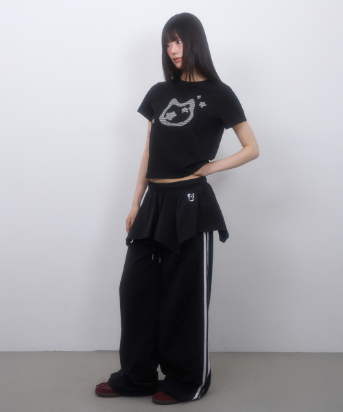 LMR(エルエムアール)の「レイヤードトラックナイロンスカートパンツBLACK(その他パンツ・レディース・ブラック・SMALL/MEDIUM)」の17枚目の写真