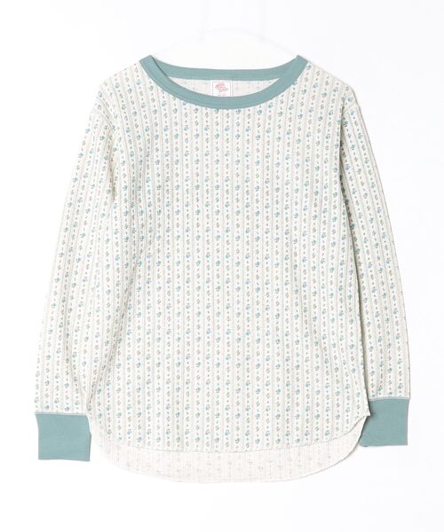 JEMORGAN(ジェーイーモーガン)の「"04"≪JEMORGAN≫パックT ワッフル クレリック 花柄 長袖Tシャツ(Tシャツ/カットソー・レディース・ブルー系2/ライラック系1/ピンク系1/ブルー系1・FREE)」の1枚目の写真