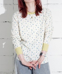 "04"≪JEMORGAN≫パックT ワッフル クレリック 花柄 長袖Tシャツ