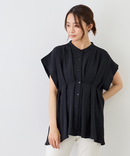 Jayro(ジャイロ)の「タック使い半袖ブラウス(シャツ/ブラウス・レディース・ライトグリーン/ブラック系その他/ベージュ/ホワイト系その他/ピンク・FREE)」の13枚目の写真