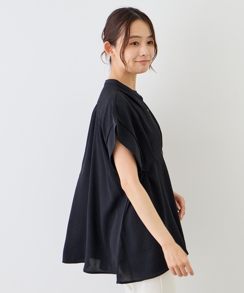 Jayro(ジャイロ)の「タック使い半袖ブラウス(シャツ/ブラウス・レディース・ライトグリーン/ブラック系その他/ベージュ/ホワイト系その他/ピンク・FREE)」の14枚目の写真