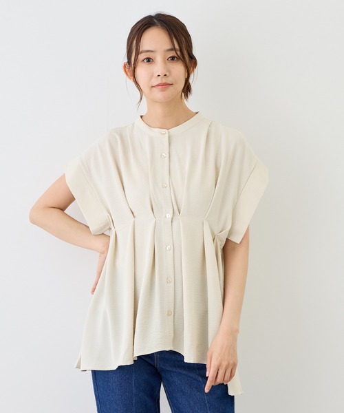 Jayro(ジャイロ)の「タック使い半袖ブラウス(シャツ/ブラウス・レディース・ライトグリーン/ブラック系その他/ベージュ/ホワイト系その他/ピンク・FREE)」の19枚目の写真