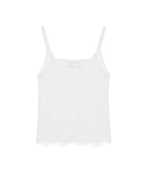 NICK&NICOLE(ニックアンドニコール)の「LACE RIBBED SLEEVELESS TOP_IVORY(Tシャツ/カットソー・レディース・その他・FREE)」の2枚目の写真