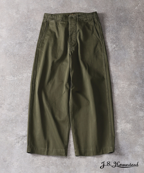 JOURNAL STANDARD J.S HOMESTEAD（ジャーナルスタンダードホームステッド）の「J.S.Homestead / シック チノ バレル パンツ（その他パンツ・メンズ・ブラック/ベージュ/カーキ・MEDIUM/LARGE）」の3枚目の写真