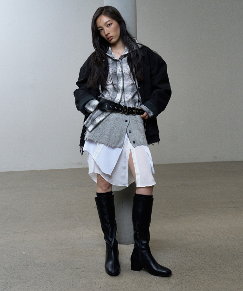 KHIHO(キホ)の「ハーネスソックスロングブーツブラック(ブーツ・レディース・ブラック・24.5cm/25cm/23cm/23.5cm/24cm)」の4枚目の写真