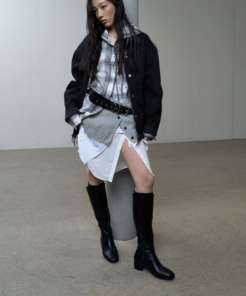 KHIHO(キホ)の「ハーネスソックスロングブーツブラック(ブーツ・レディース・ブラック・24.5cm/25cm/23cm/23.5cm/24cm)」の6枚目の写真