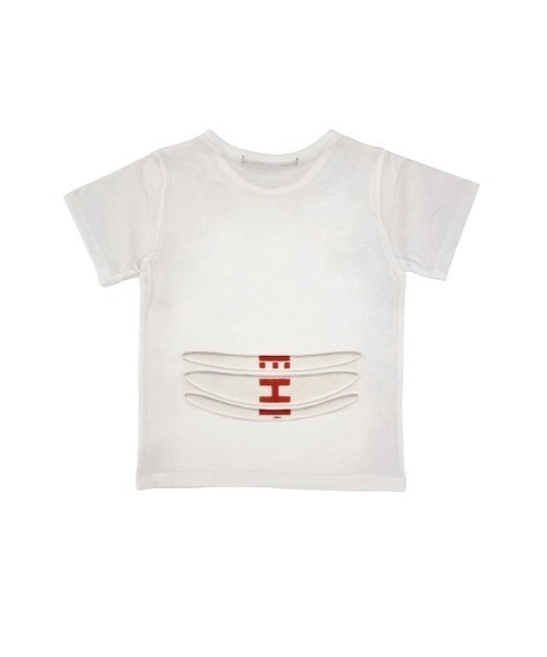 L.H.P(エルエイチピー)の「DOGMA EHKS/ドグマエークス/TROMPE-L'EIL SLASH C-Tee(Tシャツ/カットソー・レディース・ホワイト/ブラック・F)」の14枚目の写真